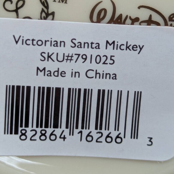 Lenox/Disney Victorian Santa Mickey Mouse Porcelain Figure Original Box 6" Tall - Picture 9 of 16